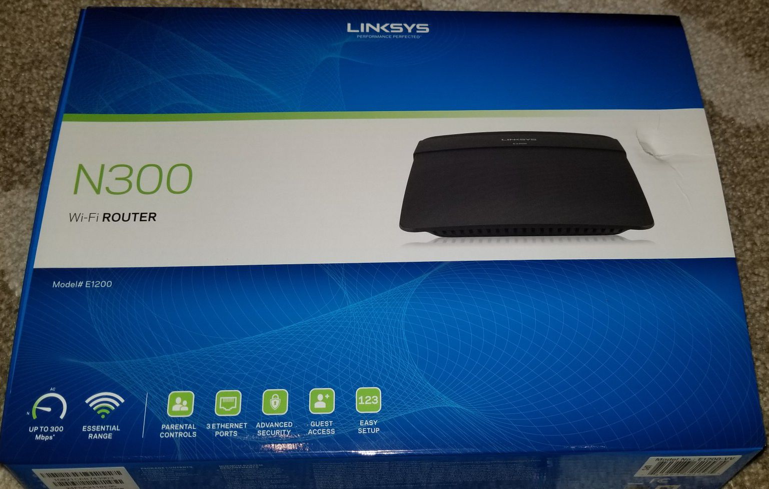 linksys wireless router n300 e1200