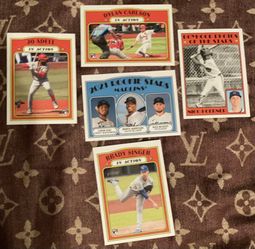 5 BASEBALL CARD ROOKIE/RC LOT FOR $10, or I can sell for $4 EACH. 2021 Topps Heritage MLB. DYLAN CARLSON, JO ADELL, NICO HOERNER, BRADY SINGER, & MORE