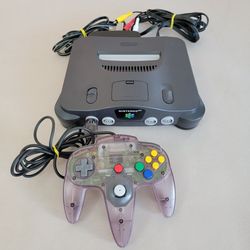 Complete Nintendo 64 Console + OEM Atomic Purple Controller
