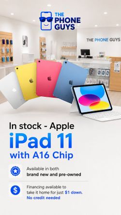 Apple - 11-inch iPad A16 chip with (Wi-Fi) (Brand New)$1 Down | Payment plan available