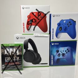 Brand new Xbox series S/X accessories amd game. Remote controllers and wireless headphones.  Wireless headphones $90 