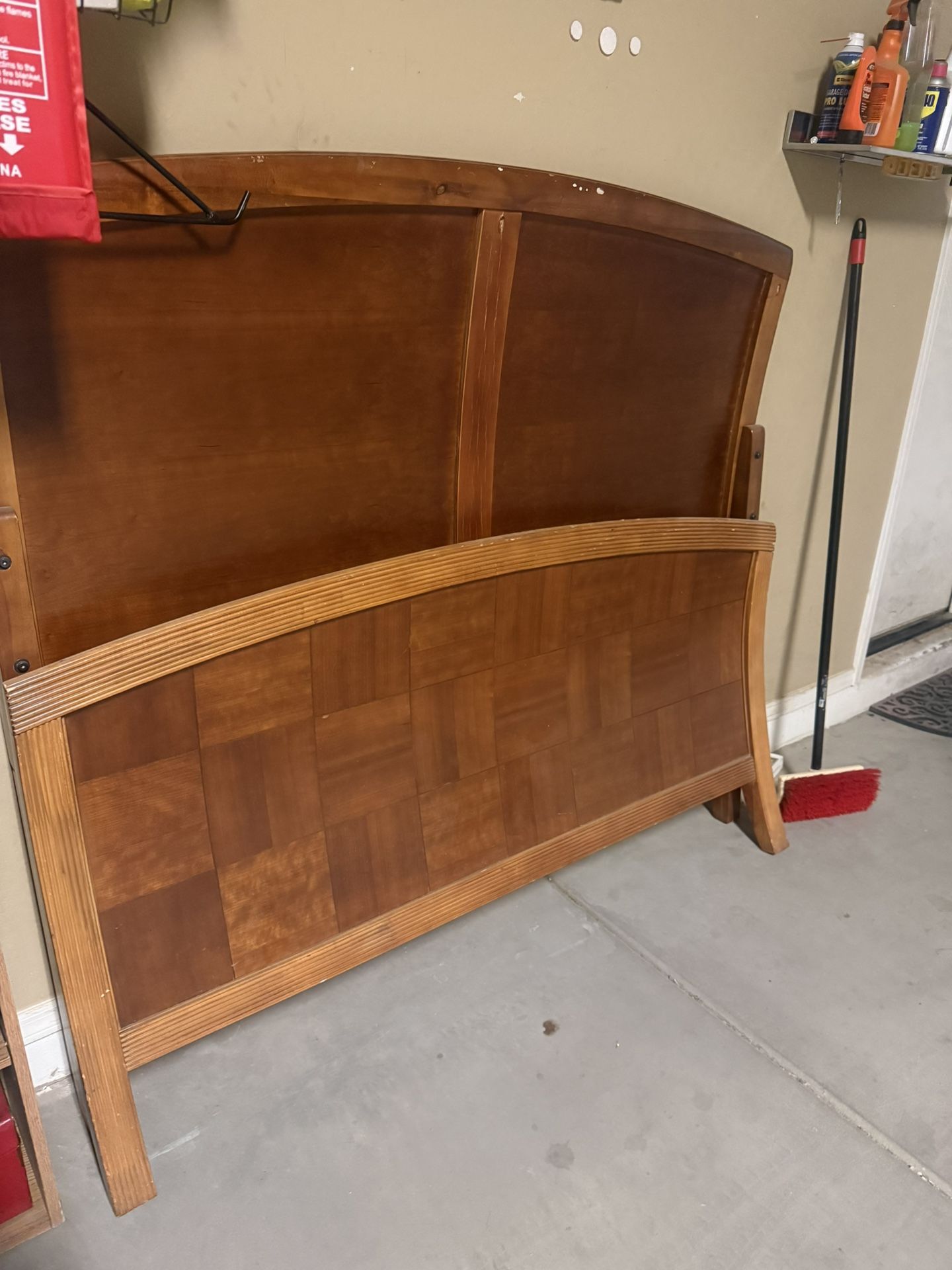 Two End Tables And Bed Frame