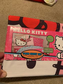 Hello kitty twin sheet set (new) pick up oswell & 58
