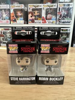 Steve & Robin Funko Pocket Pop Keychains Stranger Things Season 5 Five Netflix