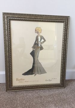 Series of 3 Barbie Fashion Model Collection Framed Prints 19.5" x 23.5"