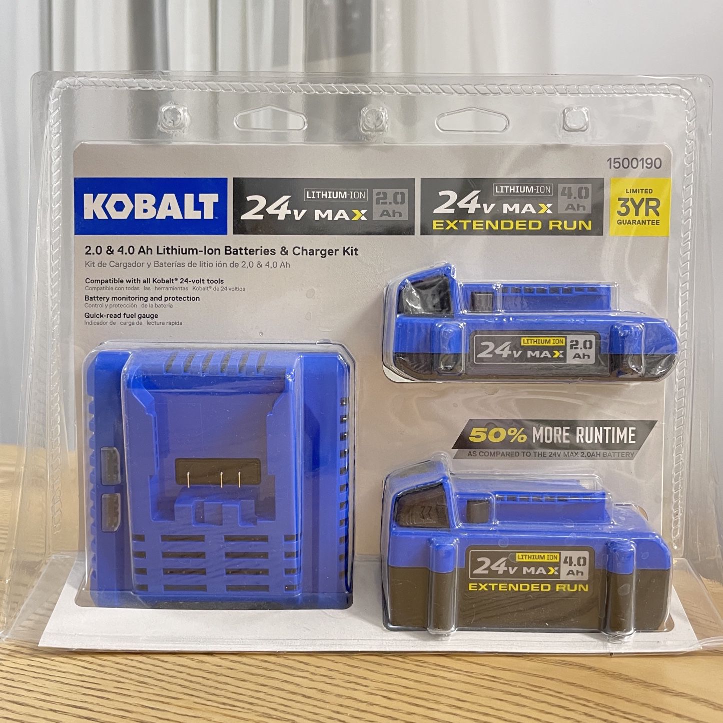 Kobalt 24-V 2-Pack 4 Amp-Hour; 4 Amp-Hour Lithium-ion Battery in the Power  Tool Batteries & Chargers department at