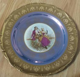 Vintage beautiful China plate with gold