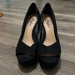 Black (open-toed) Heels 