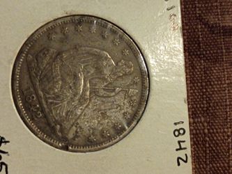 1842 seated half dollar