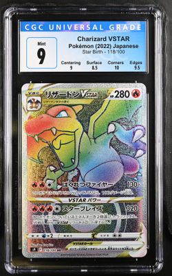 Rainbow Charizard Pokemon Japanese Star Birth #118 VStar CGC 9 Subgrades