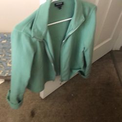 Woman’s Blazer/ Jacket/ Top Green Size M