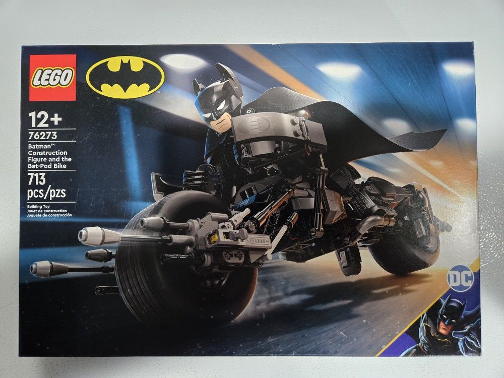 NEW LEGO BATMAN CONSTRUCTION FIGURE AND THE BAT-POD BIKE 76273