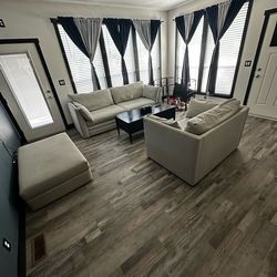 Couches set of two and one ottoman