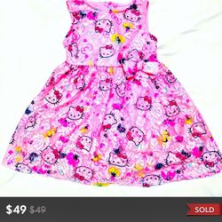 ✨RARE 3T HELLO KITTY DRESS LACE PINK 3T BIRTHDAY DRESS 3T LACE DRESS ✨
