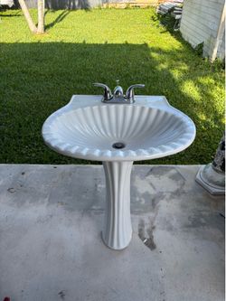 Lavamanos con pedestal como nuevo
