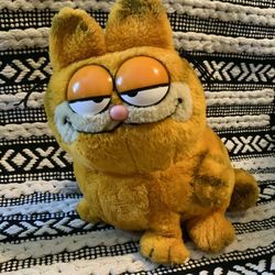 Vintage Garfield Sitting Fat Cat Dakin 1981 Plush Stuffed Animal 12”