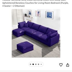 Beautiful Purple Sectional For Sale-new 