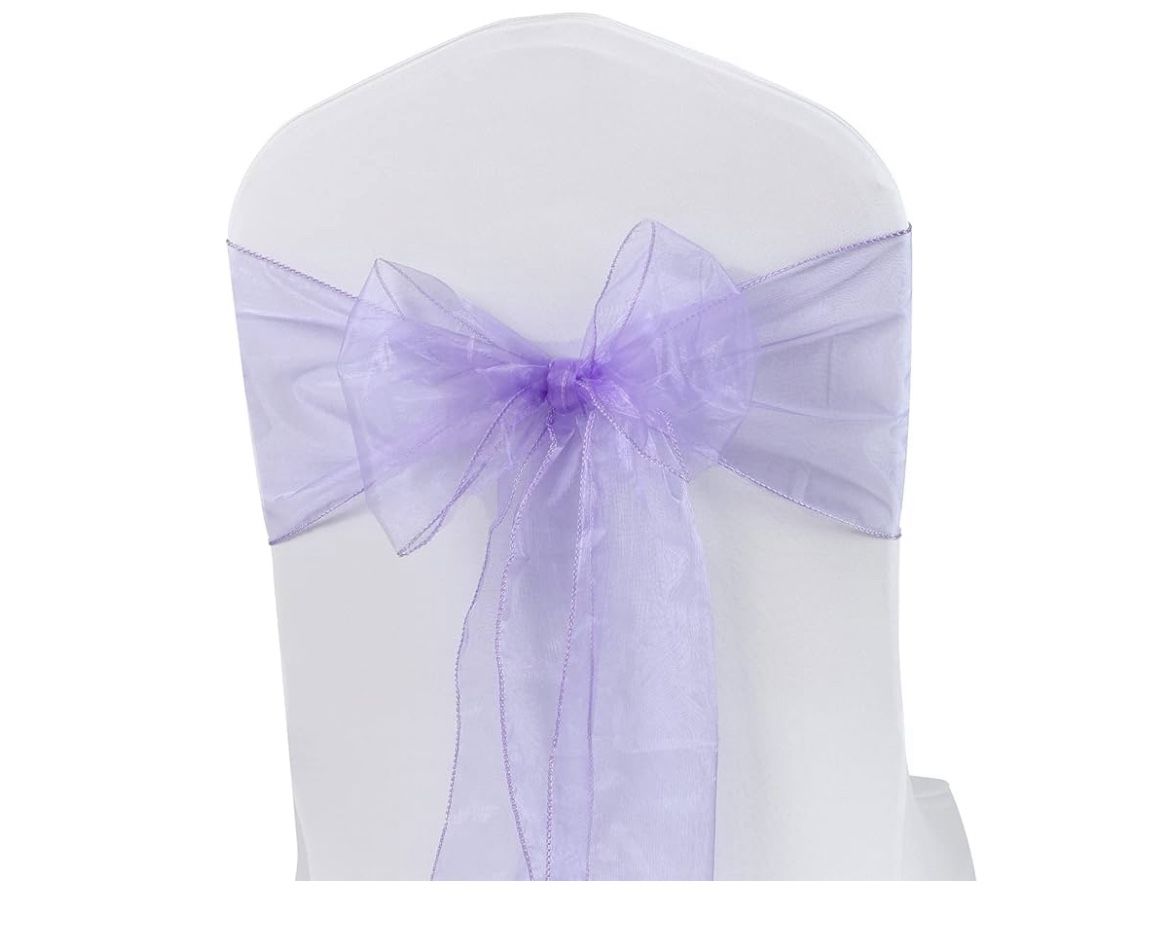 Light Purple Chair Bows