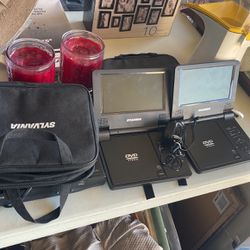 2 Sylvania Personal DVD Personal Player With Cases 