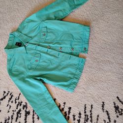 GAP Green CORDUROY JACKET for Women Size XL Jean Sherpa Lined Double Chest Flap Pockets