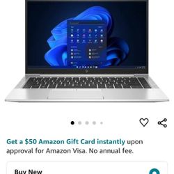 HP EliteBook 845 G8 14" 1080p Business Laptop, AMD Ryzen 7 PRO, 16 GB RAM, 512 GB SSD, Windows 10 Pro, Silver, 845 G8