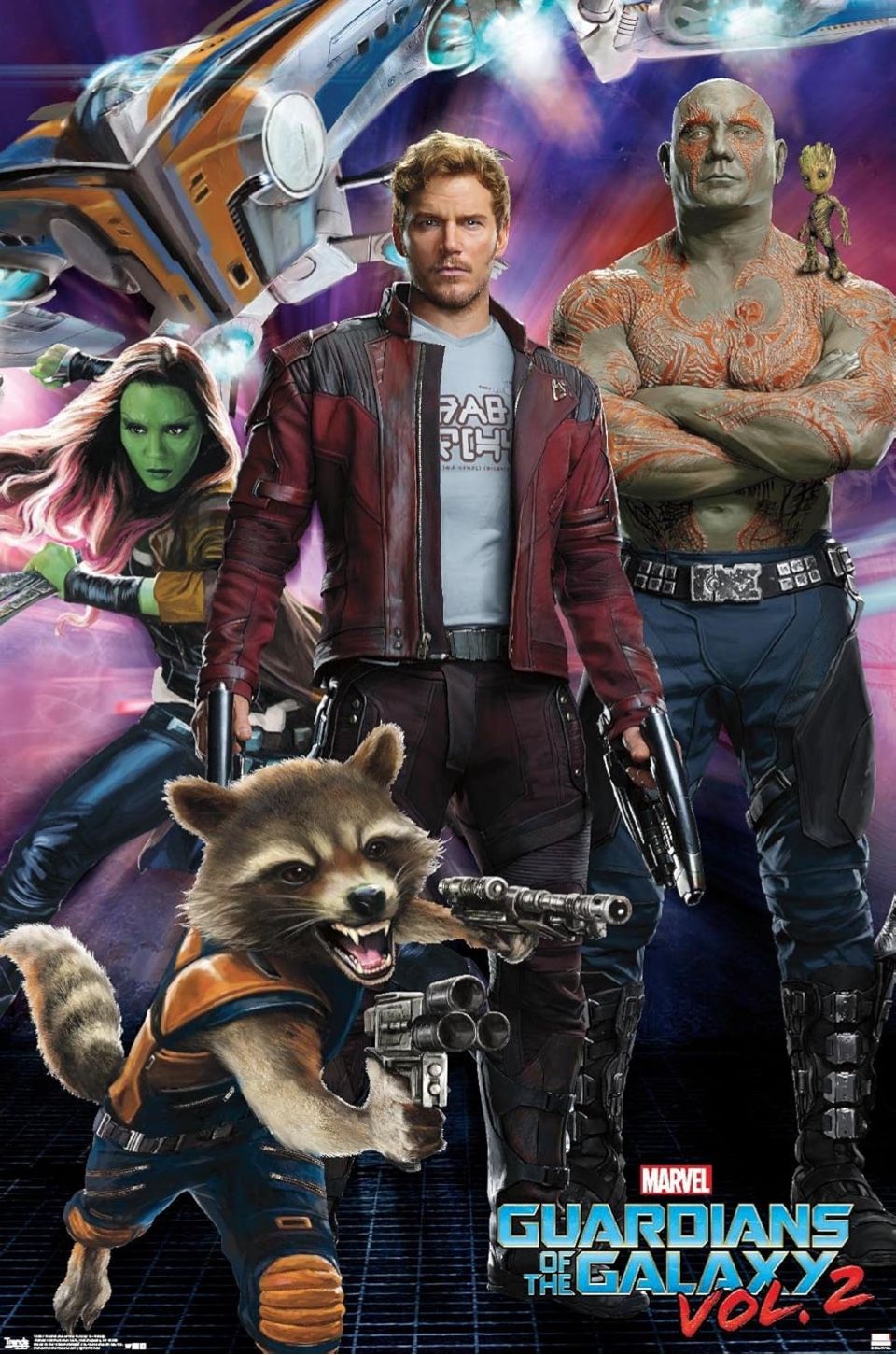 Trends International Marvel Cinematic Universe - Guardians of the Galaxy 2 - Group Wall Poster, 14.725" x 22.375" NIP