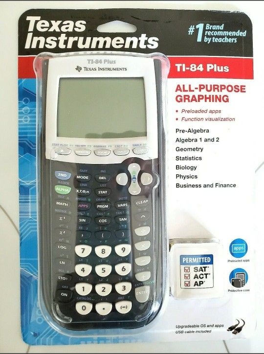 BRAND NEW SEALED Texas Instruments TI-84 Plus Graphing Calculator, BLACK