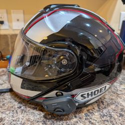 Shoei Neotec Imminent Motorcycle Helmet With Cardo Setup