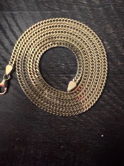 14K Solid Yellow Gold Double Curb Link Chain Necklace