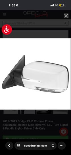 Dodge Ram 2013-2018 driver side mirror