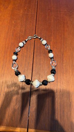 Gem and glass necklace
