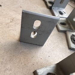 Solar panel roof mounting L-foot brackets (slotted, aluminum, used)