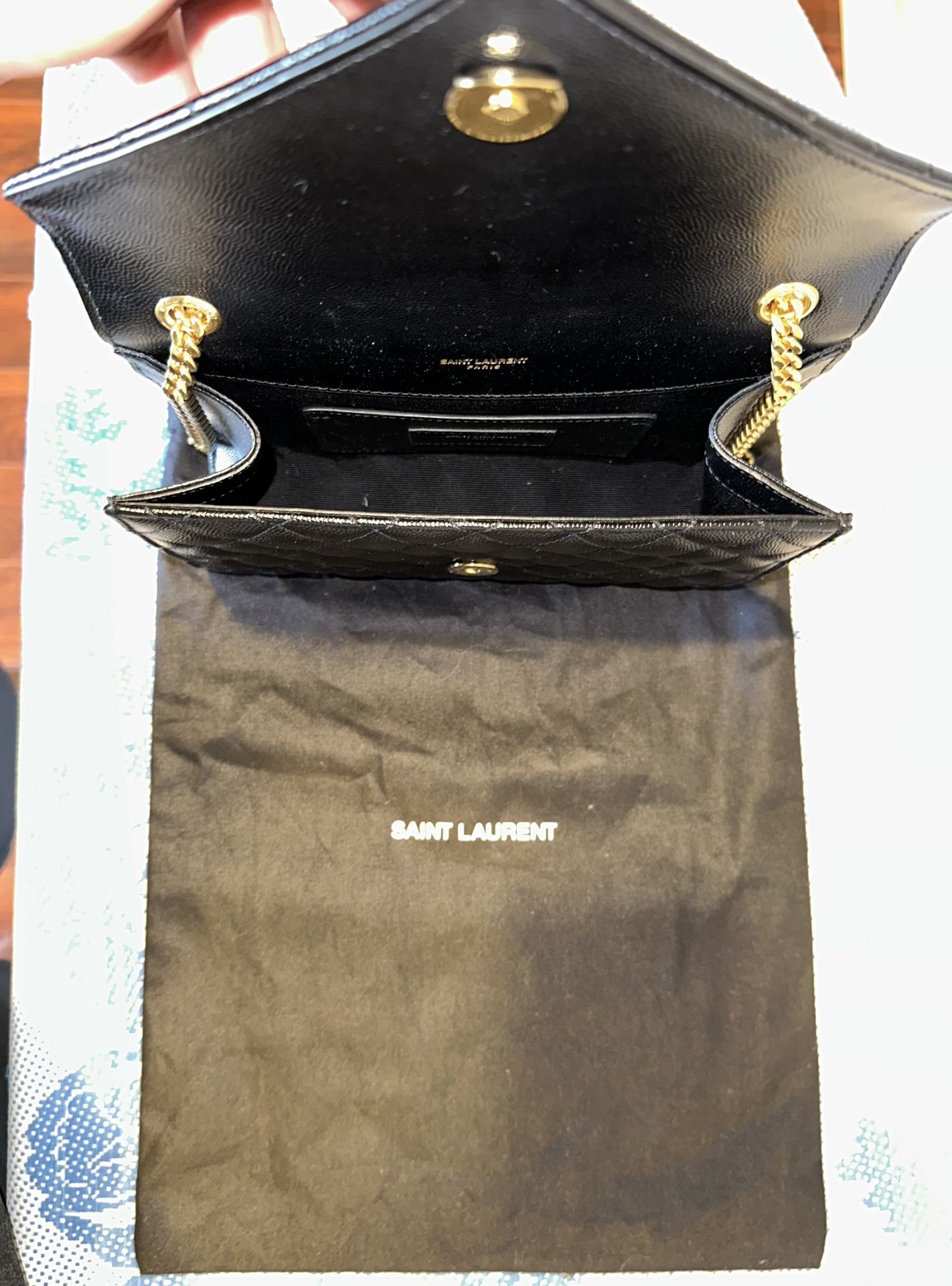 Yves Saint Laurent Envelope Matelasse Leather Crossbody Bag Black for Sale  in West Salem, WI - OfferUp
