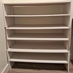 Wooden Shoe Rack Stackable- 6 Shelves 