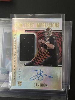 Ian Book Auto  Numbered Rookie Card 