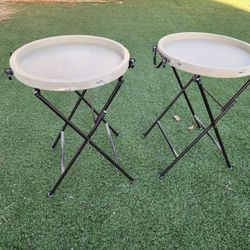 Set of 2 Round Folding Tables