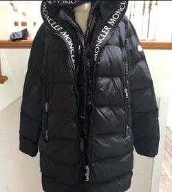 Moncler Black Puffer Down Jacket with Hood