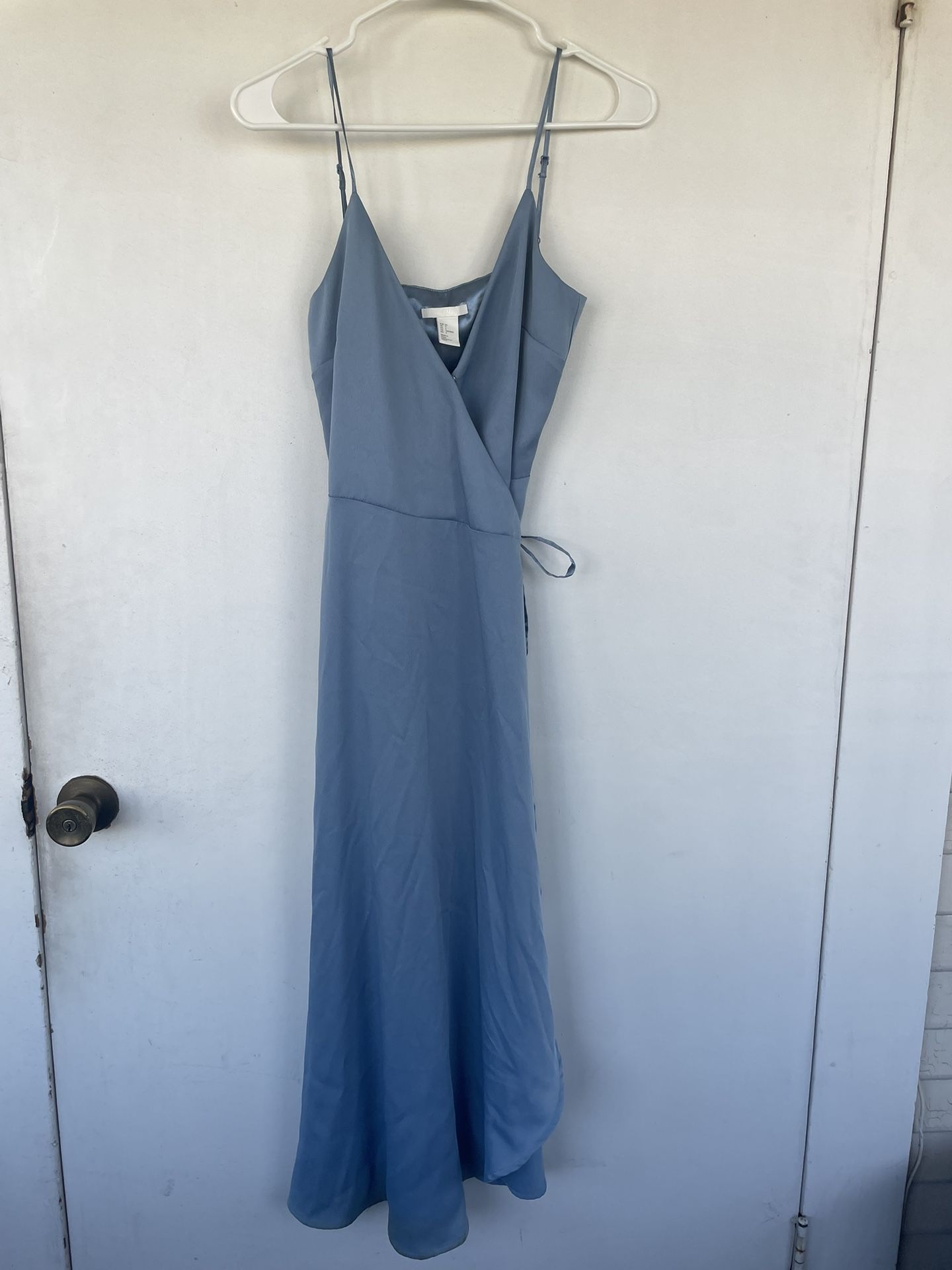 Furlough Sale - Blue H & M silk wrap dress