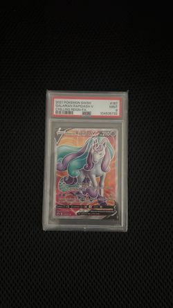 PSA 9 Galarian Rapidash V Full Art Pokemon Card