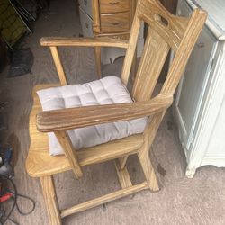 Wood Chair Seat Is 18 Inches Tall