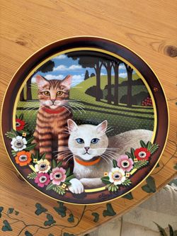 Two Prrrrrfect Cat plates