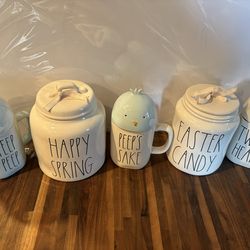 Cups/mugs, candy containers ,Easter Rae Dunn