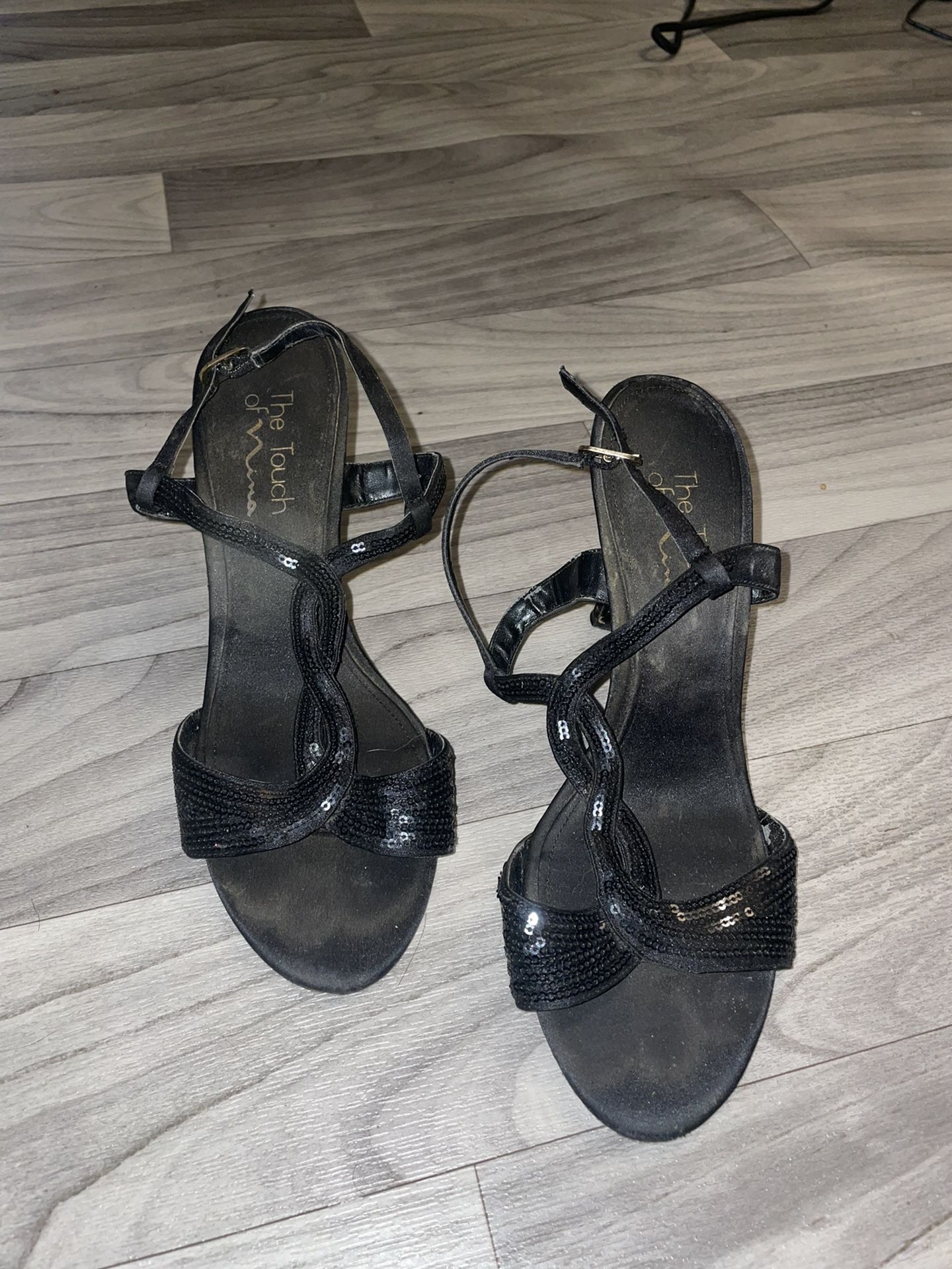 4” Used Black Sequence Heels