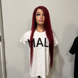 Dark Cherry Trans Lace Wig