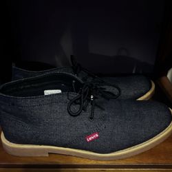 Shipping Only! Men’s Levi's Blue Denim Fabric Chukka Lace Up Boots