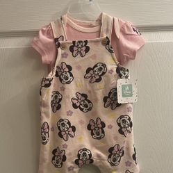 Brand New Baby Disney Pink Minnie Outfit 3/6 Months 
