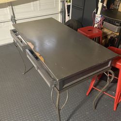 Rustic gray desk