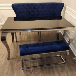 Chrome Rectangular Dining Set