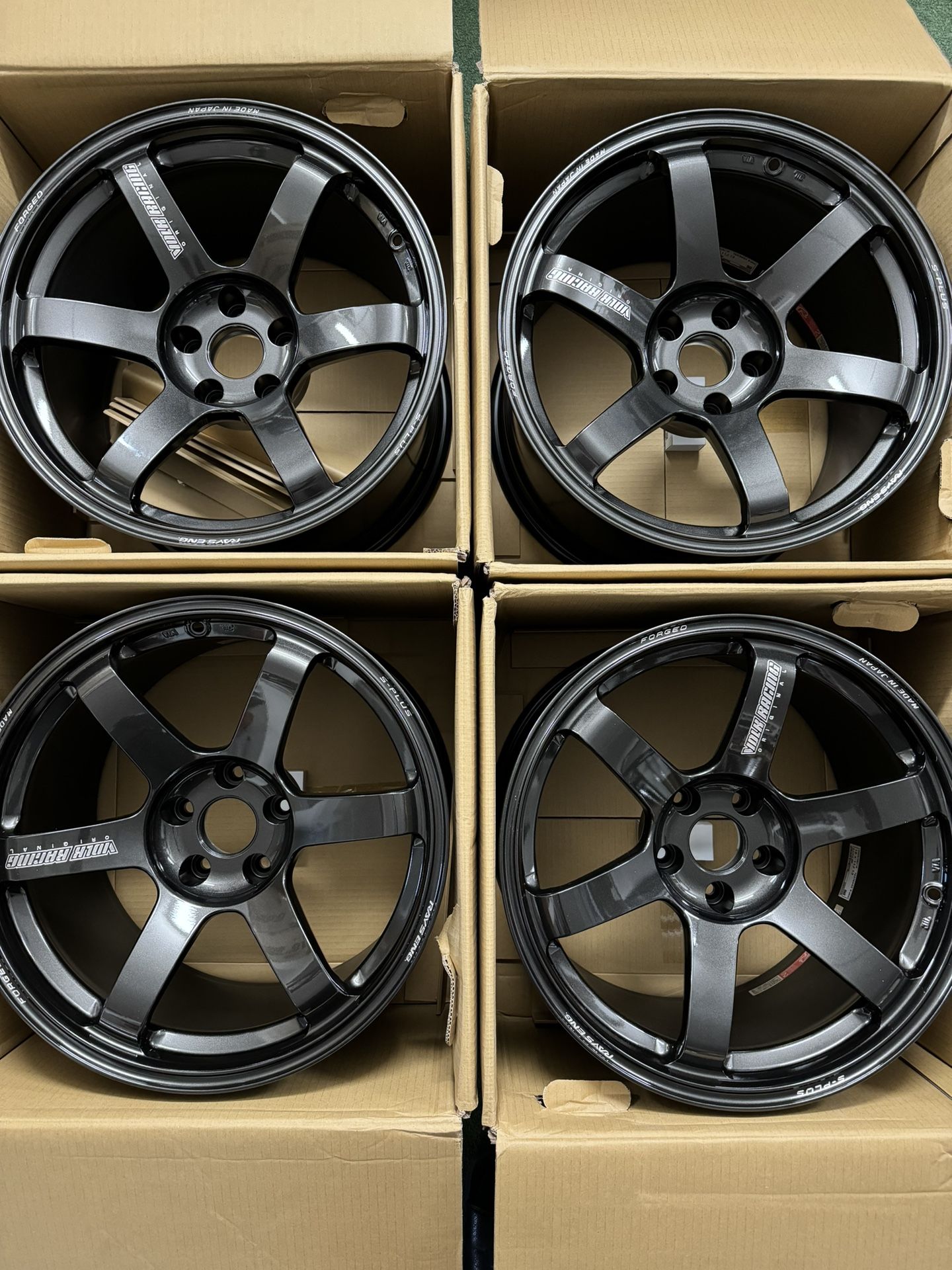 VOLK TE37 SAGA S PLUS - 5x114 18x11 350z 370z Evo Sti G35 G37 Rsx Q50 Q60 Gtr