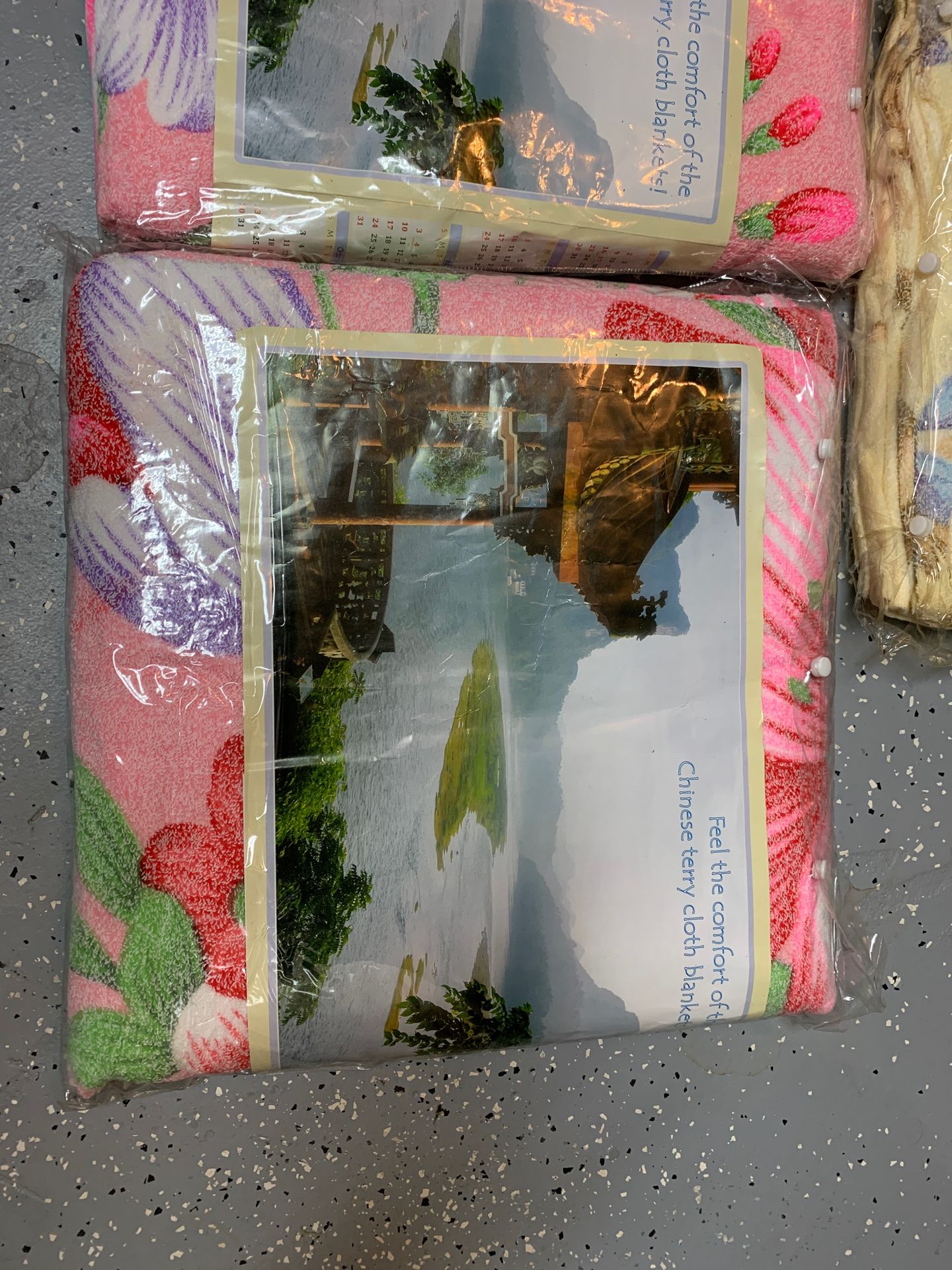 Brand new Chinese terry cloth blanket 100% cotton
